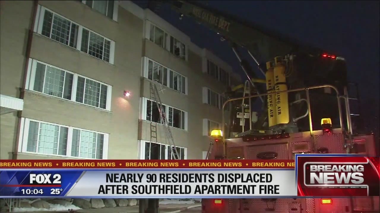 85 residents displaced after Southfield apartment fire