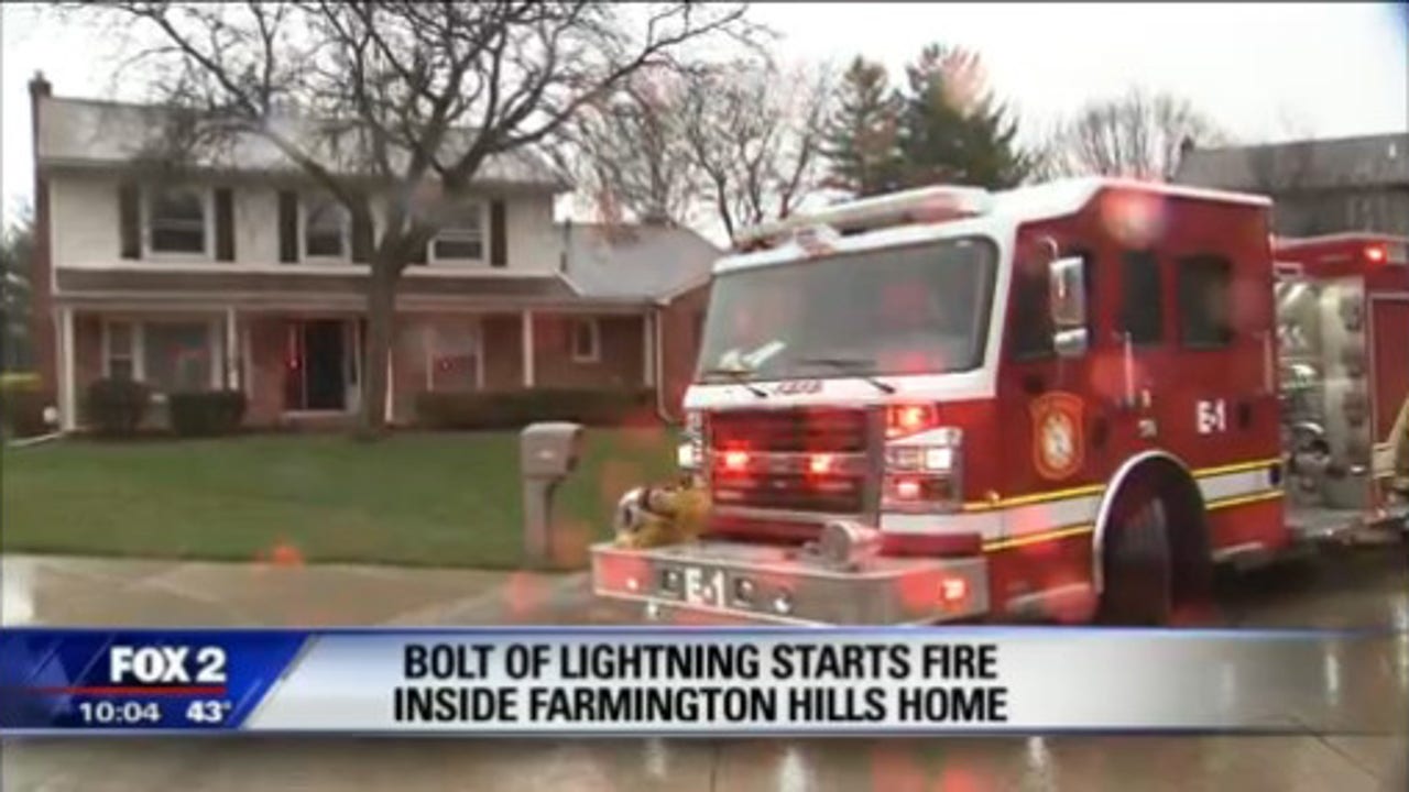 Bolt Of Lightning Starts Fire In Farmington Hills Home