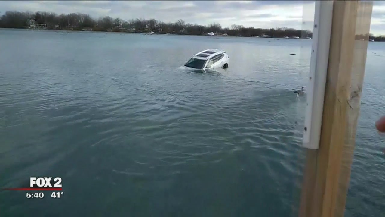 Body cam video shows Trenton officer saving woman from car sinking in