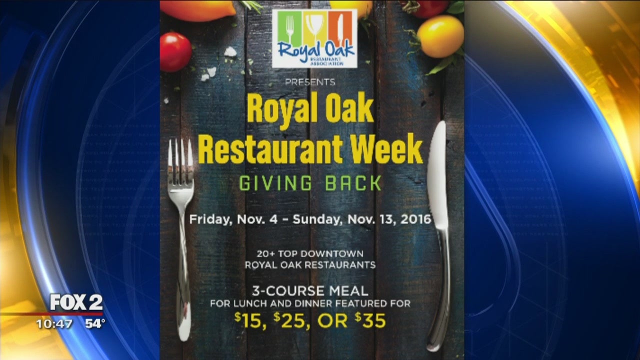 Give back with Royal Oak Restaurant Week Nov. 413