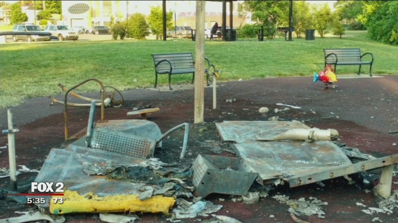 Playground torched by vandals at Detroit's Patton Park FOX 2 Detroit