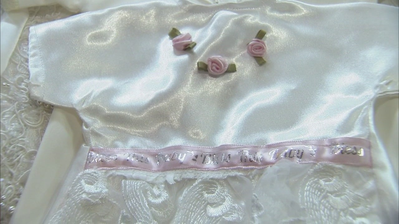 Woman turns donated wedding dresses into baby burial gowns