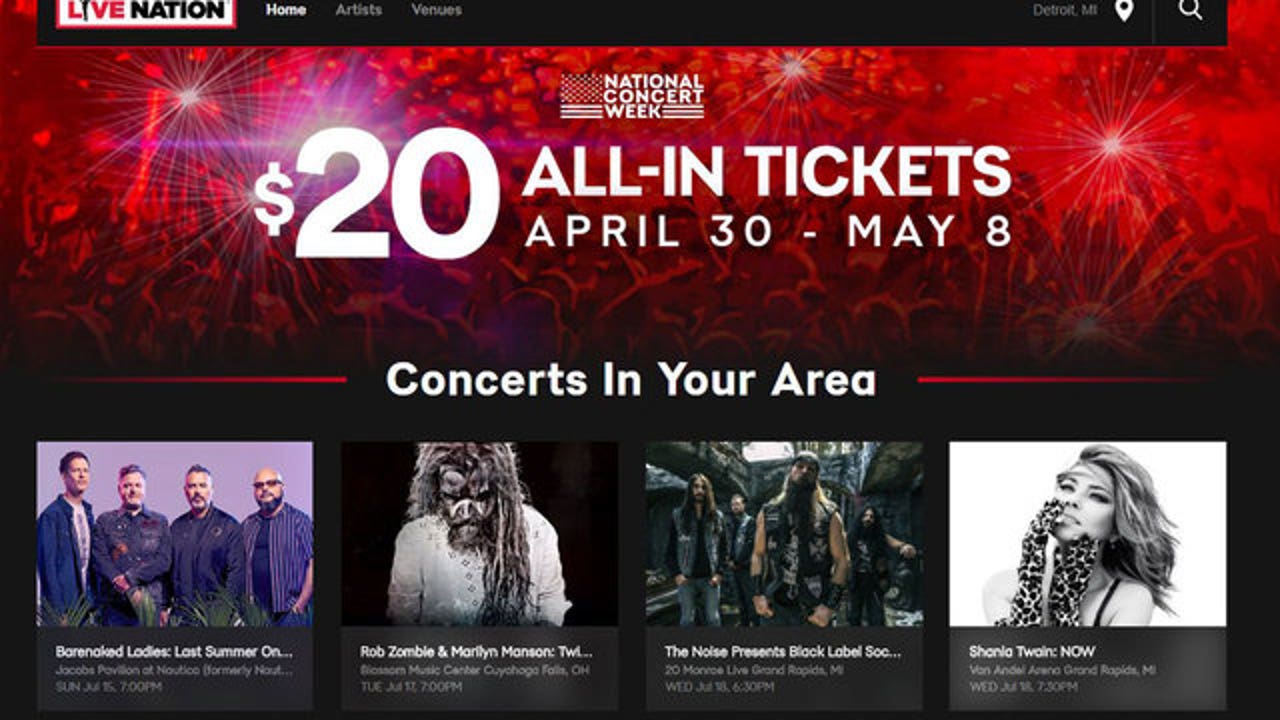 Get 20 summer concert tickets with Live Nation promo