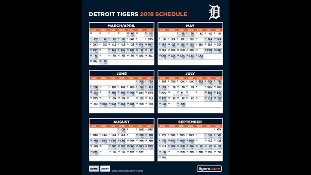 Tigers 2020 regular season schedule
