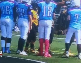 Youth Football Players Benched For Pink Breast Cancer Awareness