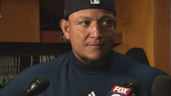 Tigers star Cabrera leaves game early with biceps tightness