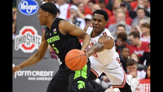 No. 8 Michigan State holds off No. 14 Ohio State 86-77
