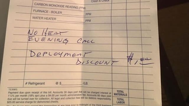 Repairman fixes military wife's broken furnace for $1