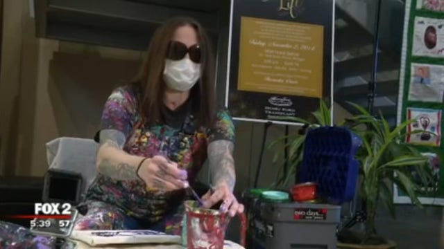Blind Ferndale artist paints to raise awareness of organ donation
