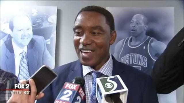 WATCH: Pistons legends Thomas, Billups, Hamilton & Stackhouse after Palace halftime