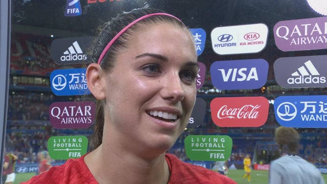 WATCH: Morgan scores and Naeher saves in 2-1 victory over England.