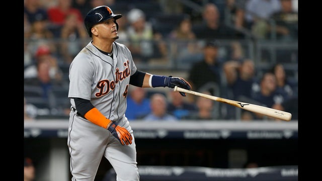 Martinez, Goodrum homer in 9th, Tigers overtake Yankees 8-7