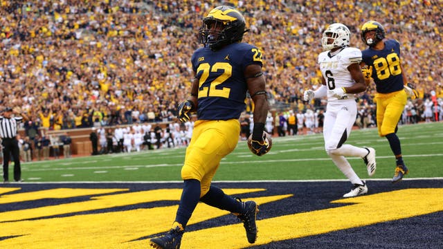 WATCH: Harbaugh, Patterson & Higdon after 49-3 win over WMU