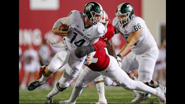 No. 24 Michigan St. gets tricky to hold off Indiana 35-21