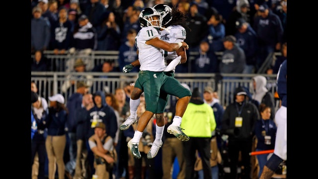 Lewerke rallies Michigan State over No. 8 Penn State, 21-17