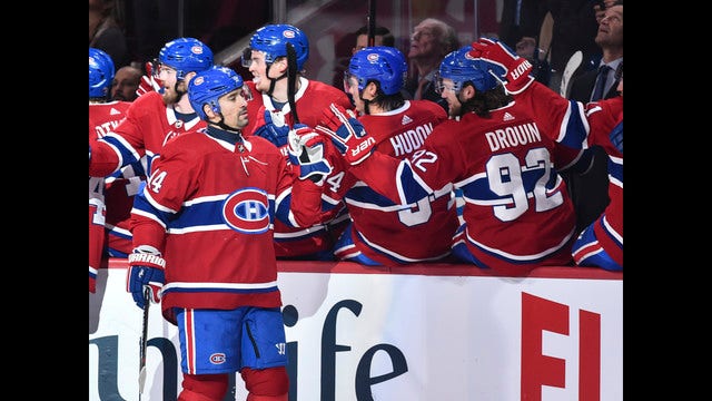 Canadiens roll in 7-3 win over Red Wings