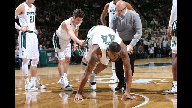 No. 11 Michigan State forward Nick Ward sprains ankle