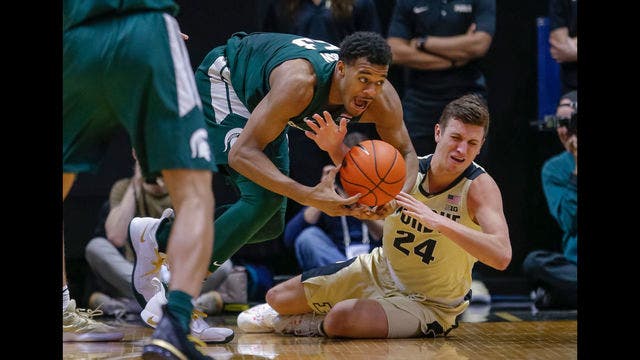 Purdue fends off late charge, tops No. 6 Michigan St 73-63