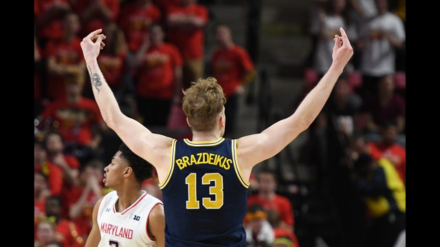 Brazdeikis carries 9 Michigan past No. 17 Maryland 69-62