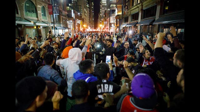 Canada celebrates after Raptors win first NBA championship