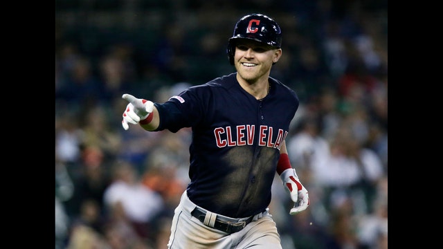 Bauers hits for cycle as Indians drub Tigers 13-4