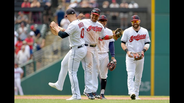 Bradley has RBI double in debut, Indians top Tigers 8-3