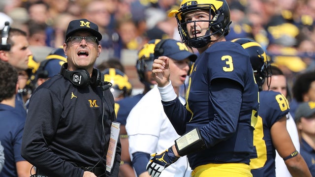 WATCH: Harbaugh, Speight, Peoples-Jones, Bush, Higdon & Nordin after 29-13 win over Air Force