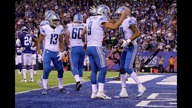 Stafford throws 2 TDs as Lions beat Giants and Beckham