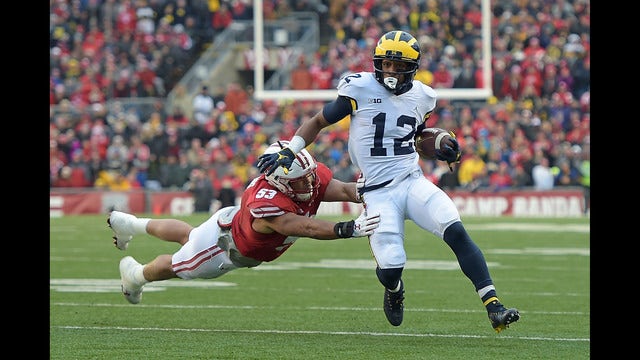 Michigan's Chris Evans may have busiest weekends in football
