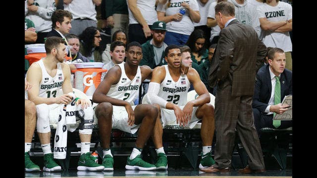 Bridges hurt as No. 2 Michigan State beats Stony Brook 93-71