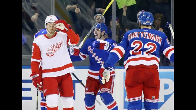 Rangers edge Red Wings 2-1 in OT