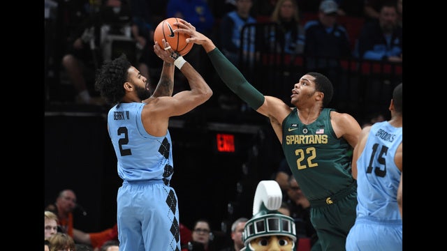 No. 9 Michigan State thumps No. 4 North Carolina 63-45