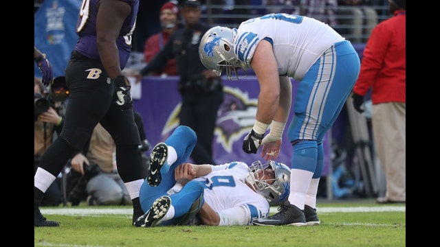 Stafford hurt as Ravens take Lions 44-20