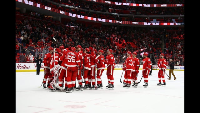Red Wings beat Sharks 2-1 in shootout
