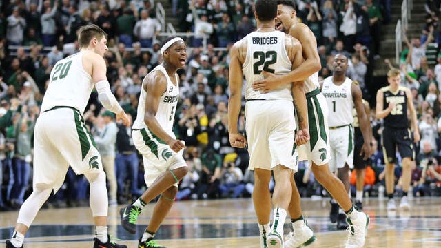 WATCH: Bridges lifts No. 4 Michigan St past No. 3 Purdue 68-65