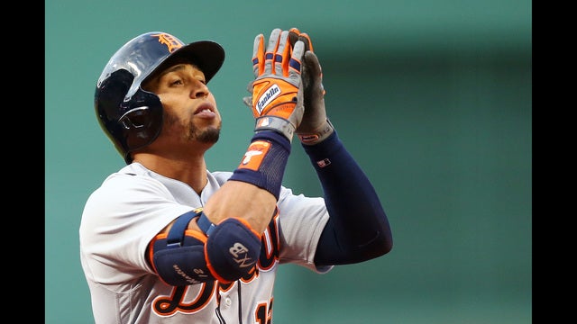 Martin home run, big 1st inning lift Tigers over Red Sox 7-2