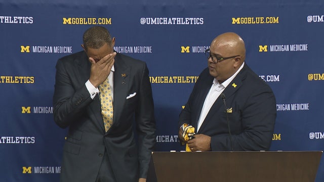 WATCH: Howard sheds tears of joy as he takes the reins at Michigan