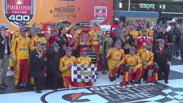 WATCH: Logano 'Definitely a big win for us...it's so important to win here' following his FireKeeper