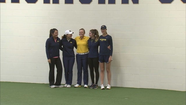WATCH: Michigan Women's Golf Team readies for NCAA Tournament
