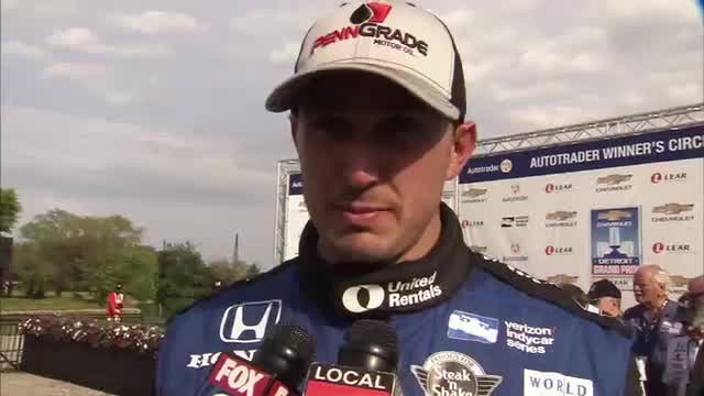 WATCH: Rahal, Dixon, Hinchcliffe & Bobby Rahal after first Duel in Detroit
