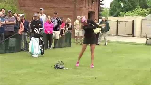 WATCH: Woodriffe with LPGA star Lexi Thompson