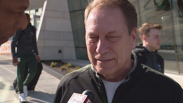 WATCH: Woodriffe with Izzo, Winston & Goins as they leave for Final Four