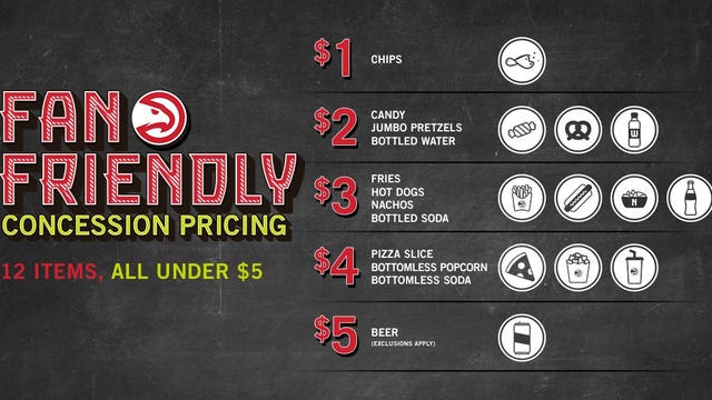 Atlanta Hawks announce 'fan friendly' concession prices for the new Philips Arena