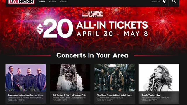 Get $20 summer concert tickets with Live Nation promo