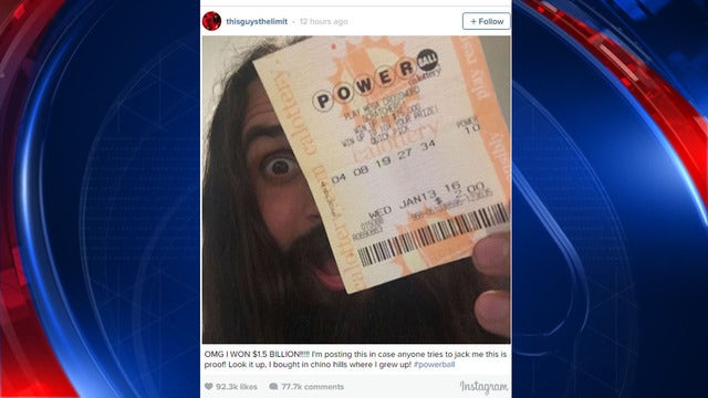 This guy probably didn't win the Powerball, not giving it away