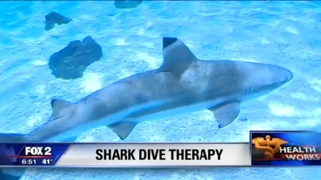 Swim with the sharks therapy helping with PSD