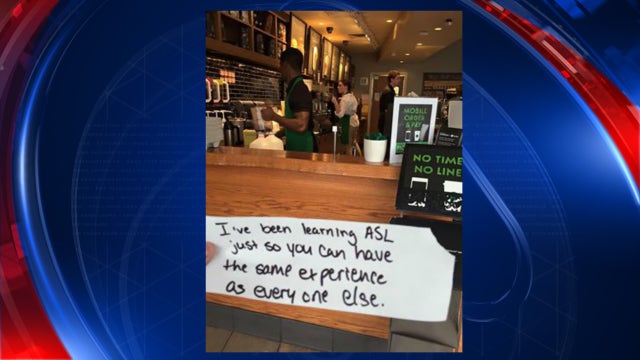 Leesburg man shares touching post on Starbucks learning American Sign Language