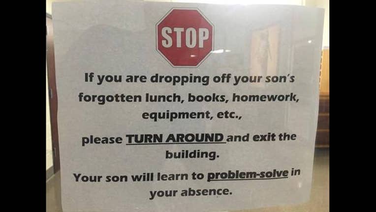 High school's viral sign turns away parents_1471531216491.jpg