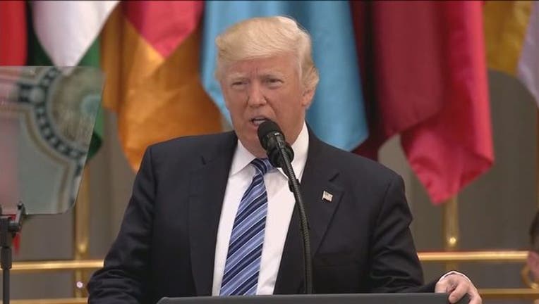 President Trump speaks in Saudi Arabia-401720
