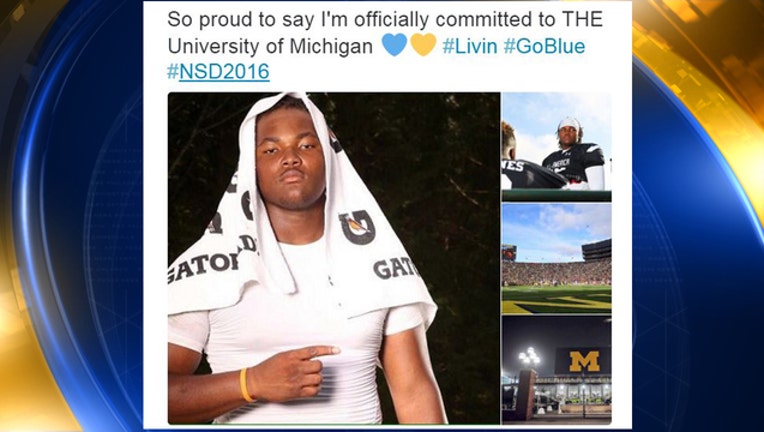 Rashan Gary commits to Michigan as No. 1 recruit in nation